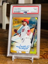 2020 Finest Juan Soto Gold Refractor Auto /50 PSA 9 Autograph 2nd Year Finest!