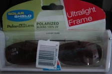 Solar Shield Polarized Clip-Ons 54 REC 4 w/ Case Block 100% UVA UVB ULTRALIGHT