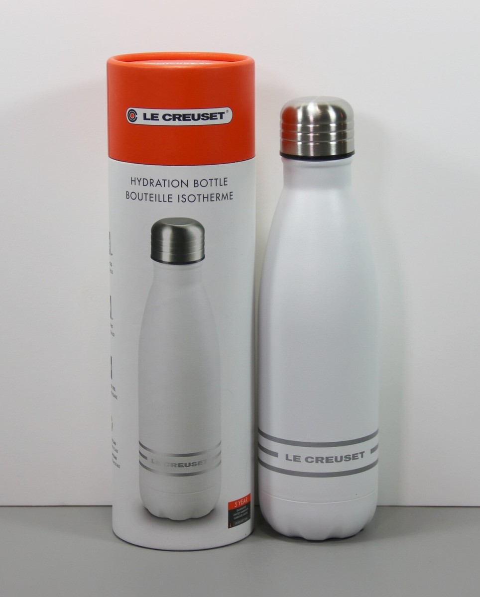 Le Creuset Stainless Steel Water Bottle - 17 Oz, Double-Wall Vacuum Insulated, Matte White 5 thumbnail image