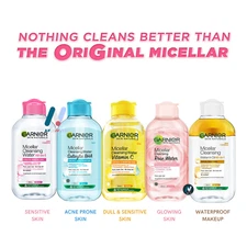 GARNIER Micellar Cleansing Water Makeup Remover Waterproof Bright Glow Anti Acne