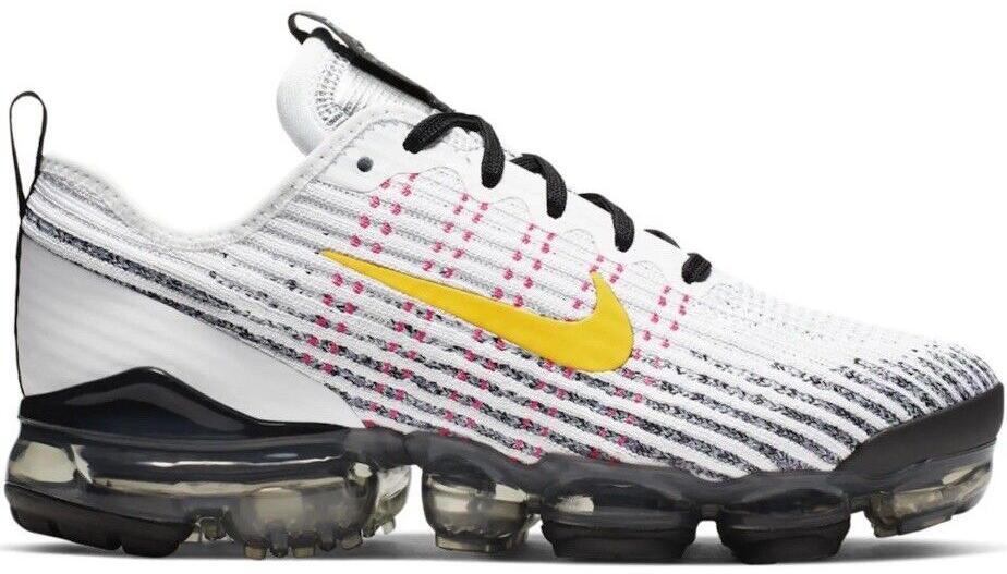 Nike Air VaporMax Flyknit 3 White Dynamic Yellow - 1 of 1