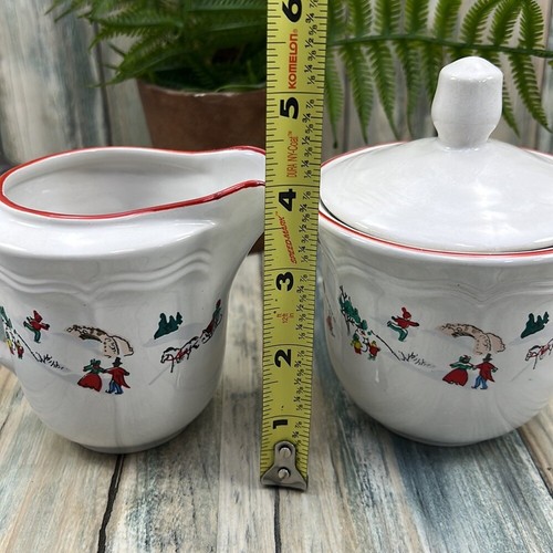Farberware white Christmas Katherine Babonovsky sugar bowl creamer set - Picture 8 of 8