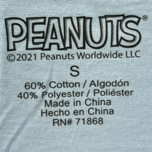 Peanuts Snoopy Blue Graphic T-Shirt Women's Size Small - Picture 5 of 8