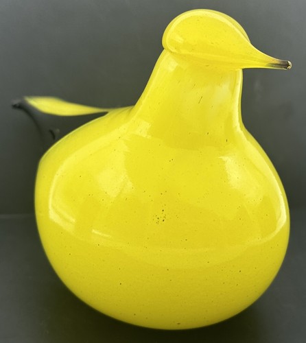 Oiva Toikka Art Glass Bird Golden Oriole Yellow Signed Nuutajärvi Finland - Picture 5 of 20