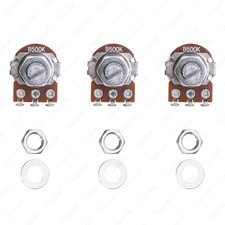 3x B500K Mini Linear Electric Guitar Pots 18mm Shaft 500K Potentiometers