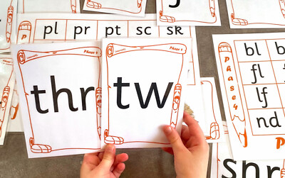 Phase 4 Phonics große Lernkarten EYFS KS1 Sounds Digraphs + Matten Lernen 