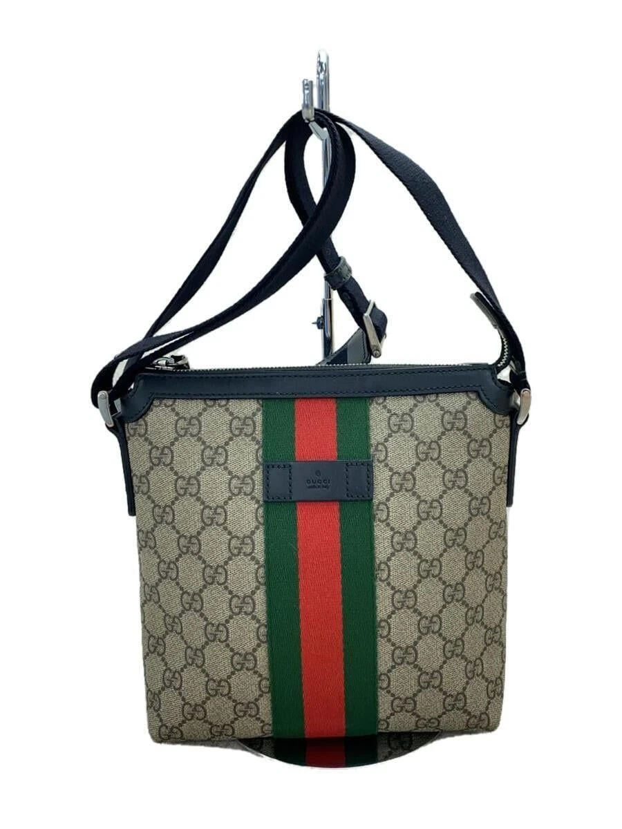 Sac bandoulière GUCCI GG Supreme PVC Beige 471454 Occasion