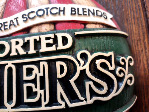 Rare VTG Usher's Scotch Ballon Composite Bar Sign Display Advertisement 18x12 - Picture 6 of 15