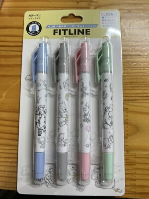 Pooh & Friends Pentel FITLINE 4 Colors Line Marker tip of a pen is bent Pentel
