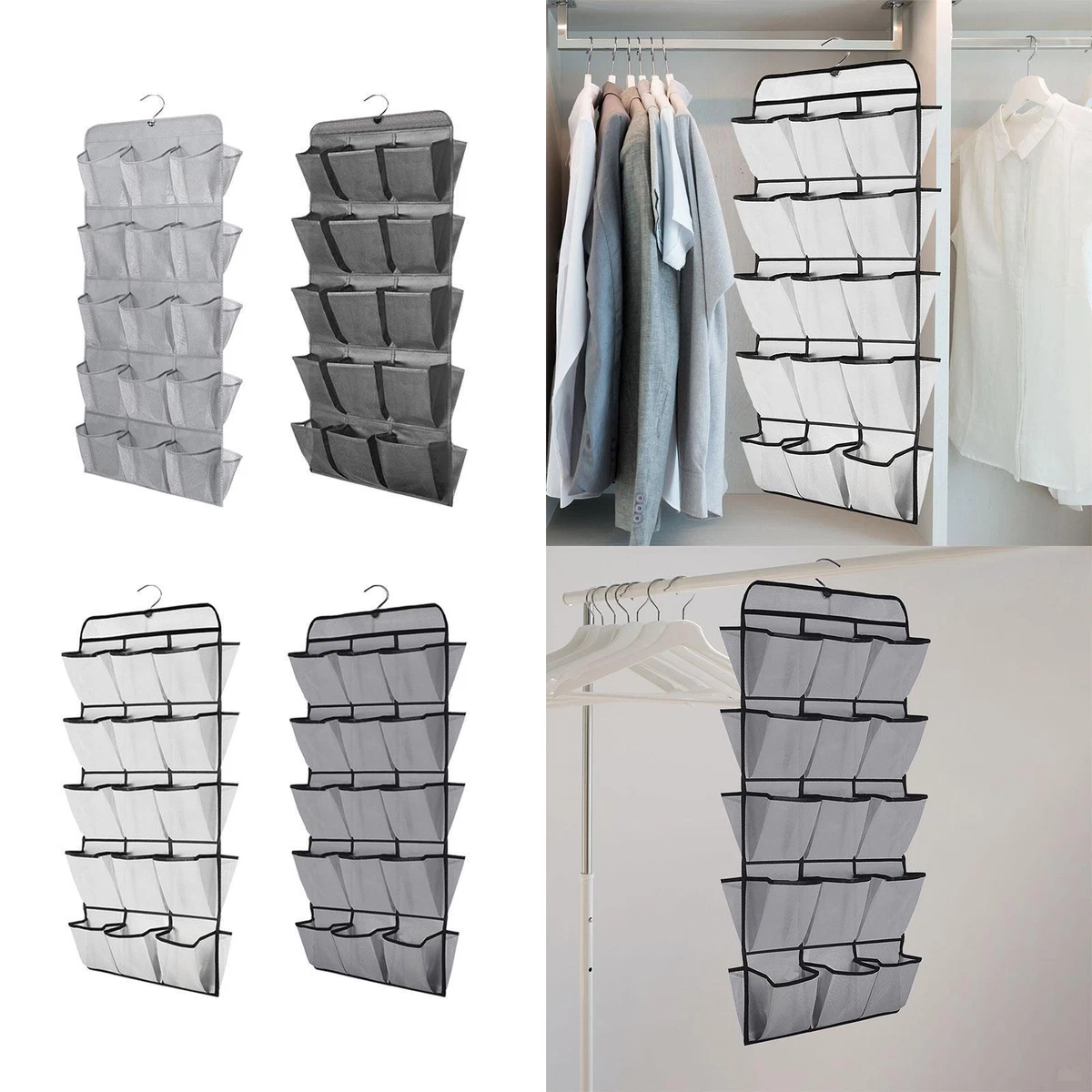 Hanging Shoe Shelves Shoe Storage Cabinet 30 Grid Hanging Shoe Rack Door