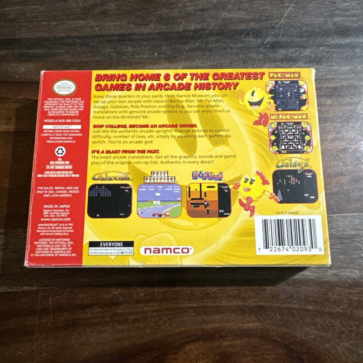 Namco Museum 64 N64 Complete In Box CIB Great Shape Nintendo 64