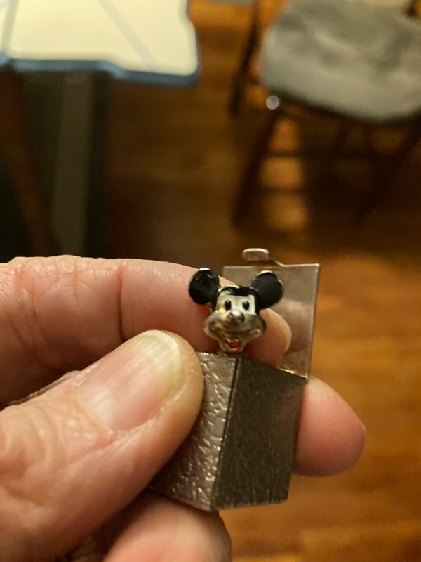 Vintage Disney Mickey Mouse In The Box Charm