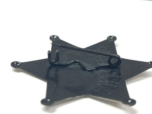 Vintage "SHERIFF COWGIRL" Tin Star Badge Fancy Dress Up Accessory Silver RARE - Picture 4 of 8