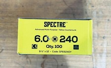 100no - 6mm x 240mm Spectre Advanced Multi-Purpose Wood Screw. Warm Roof Screw!!