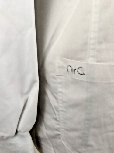 Nrg By Barco Unisex White Dental Lab Coat Long Sleeve Front Pockets Size XL - Picture 4 of 6
