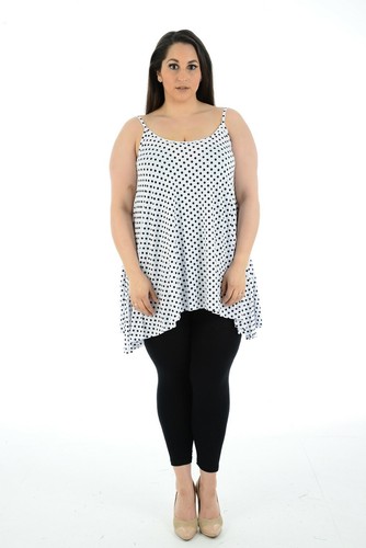 Women Swing Dress Cami Strappy Ladies Print Flared Vest Mini Top Plus Size 12-30 - Picture 30 of 70