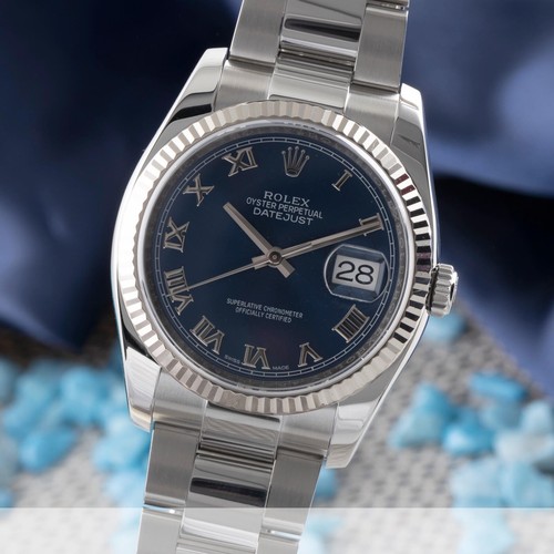 Rolex Datejust 36 Stahl Weissgold Automatik Herrenuhr Oyster Ref. 116234 - 第 1/14 張圖片