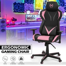 Reclinable [LUMBAR SUPPORT+HEADREST] Racing Gaming Chair Ergonomic Computer Seat