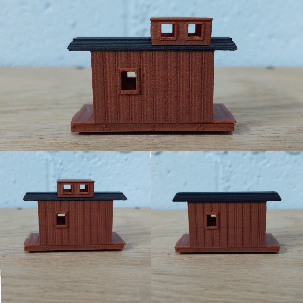 HOn30 14ft 3 in 1 WOOD CABOOSE kit. No trucks/couplers. 3D
