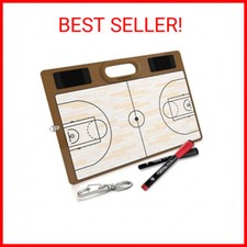 Basketball Dry Erase Board for Coaches 15x10.5 Double Sided Basketball Whiteboar