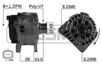 Messmer Lichtmaschine Generator 120A 14V FüR Renault Megane II 1.9 Dci 2.0