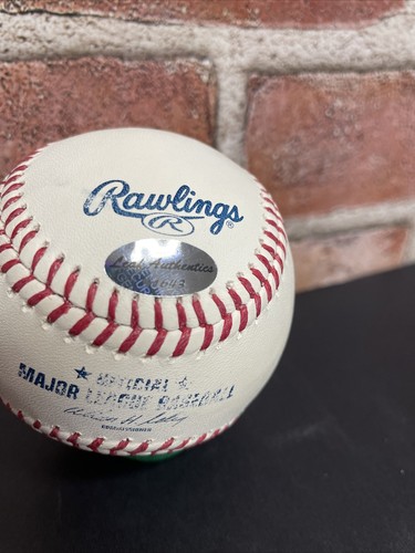 John Wetland Autographed Baseball Leaf Authentic Sticker On Ball - Picture 2 of 4