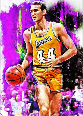 2021 JERRY WEST LAL 20/25 ORIGINAL PRINT ART SKETCH CARD ARTIST SIGNED