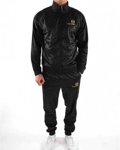Sergio Tacchini Mens Zip Up Ghibli Tracksuit Top Joggers Bottoms Pants Black - 第 1/8 張圖片