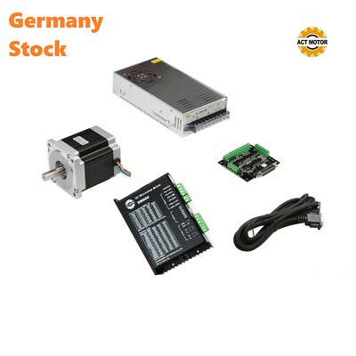 1Axis Nema 34 Stepper Motor 878oz-in 2A 100mm L=34mm  14mm &Driver Control CNC