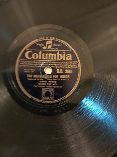 Doris Day: Too Marvellous For Words - With a Song in my Heart 10" 78 rpm VG+ - Picture 2 of 5