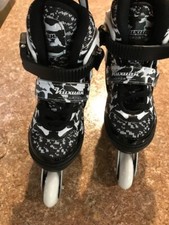 Kuxuan Kids Adjustable Inline Skates Black Camo Small Size 10-13 NWB FAST SHIP