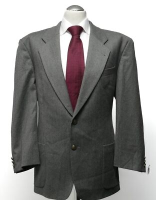 Atelier Torino Herren Blazer Sakko 26 grau uni einreihig 2-Knopf Tuch Schurwolle