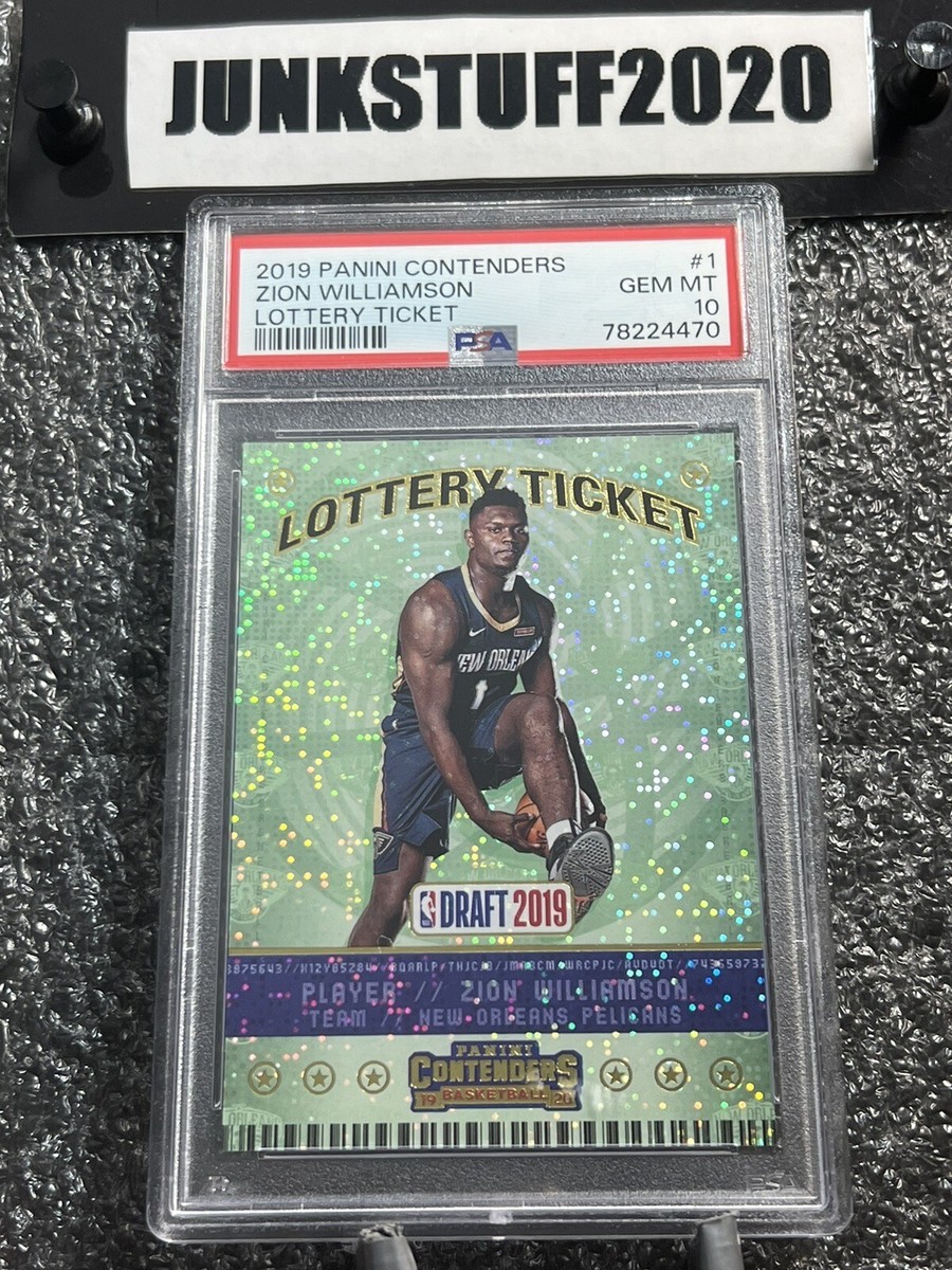 2019-20 Contenders Zion Williamson PSA 10 Lottery Ticket 1 RC 