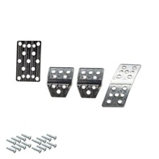 4pc Gripper Pedal Kit Fits 79-04 Mustang 5 Spd Manual Clutch Brake Dead Aluminum