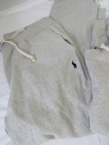 Polo Ralph Lauren 100% Cotton Fleece Jogger Sweatsuit Grey Sz XL - Picture 13 of 18