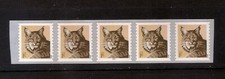 US STAMP 4672 1c Bobcat - Coil  PNC 5 Mint NH  self adhesive PL# P2222 FREE SHIP