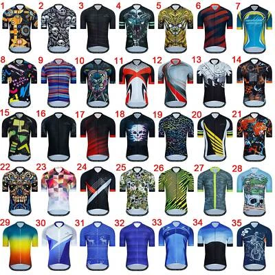 Kurzarm Radtrikot Mit Reflektierender Reißverschlusstasche Herren Fahrradshirt - Bild 1 von 4