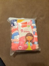 Hanes Girls Size 14 Tagless Colorful Cotton Briefs NWT 9 Pack