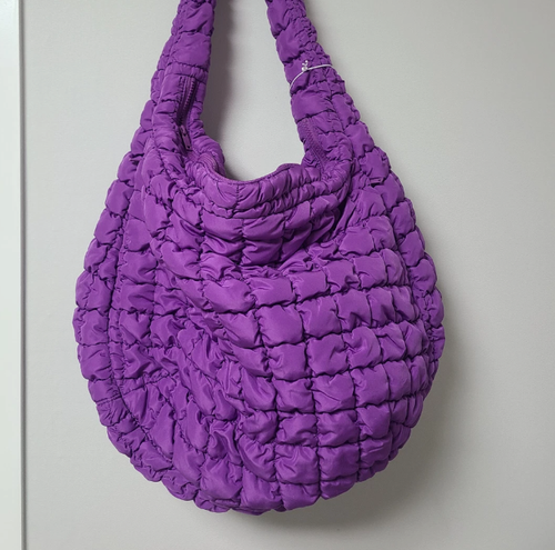 COS Quilted Oversized Shoulder Bag Purple 0916460012 / 100% Authentic - Picture 2 of 6
