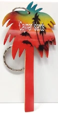 Keychain Cayman Islands Wooden Palm Tree 4 Inches