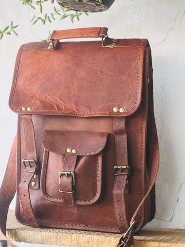 Handmade Men's Rustic Craft With Class Shoulder Bag Small Cross Body - Picture 6 of 7