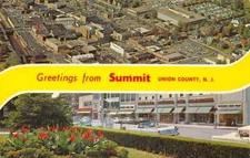 Summit New Jersey Greetings From Summit, Chrome, Vintage Postcard U20549