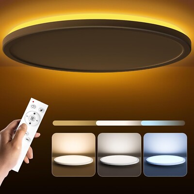LED Ceiling Light Dimmable 36W Ceiling Lamp with Remote Control Panel 39cm C933
