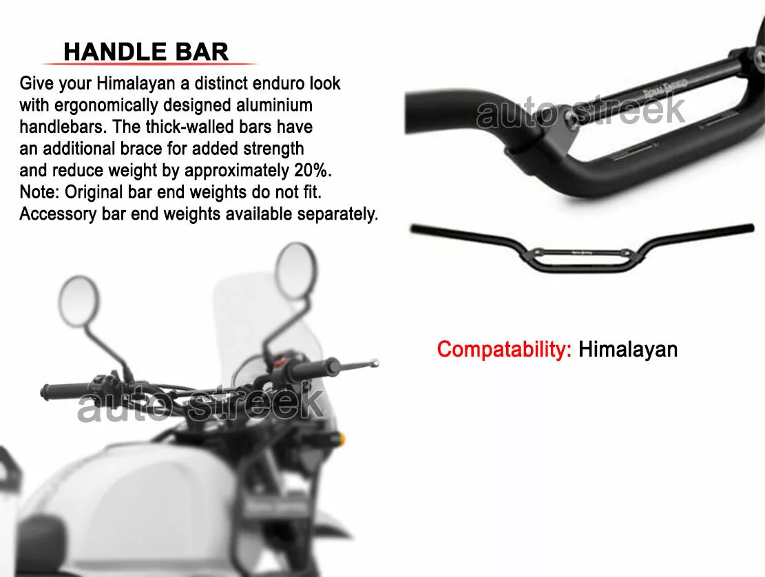 Genuine Royal Enfield Himalayan Handle Bar With Brace eBay