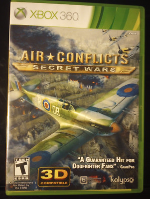 Air Conflicts: Secret Wars (Microsoft Xbox 360, 2011) Complete ****TESTED****
