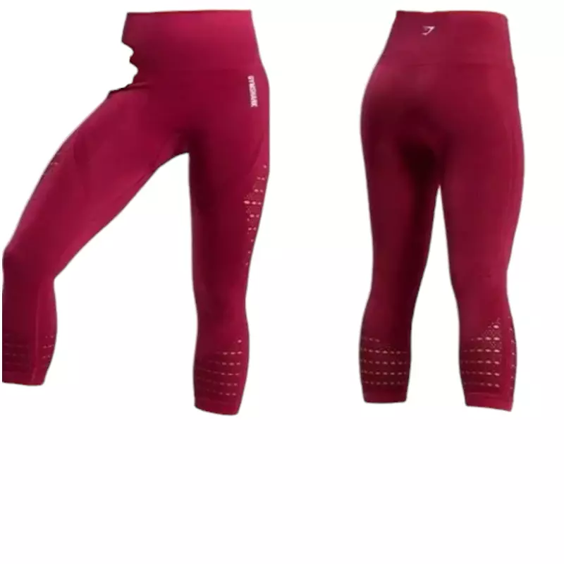 Gymshark Energy+ Seamless Cropped Leggings in Beet Pink XS