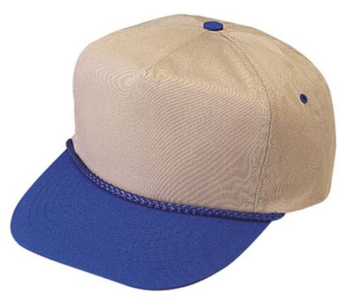 Sombreros de béisbol trenza de béisbol de 5 paneles de algodón en blanco dos tonos gorra lisa lisa - Imagen 10 de 25
