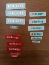 Stickers for photocopiers : RICOH, NASHUATEC,REX-ROTARY