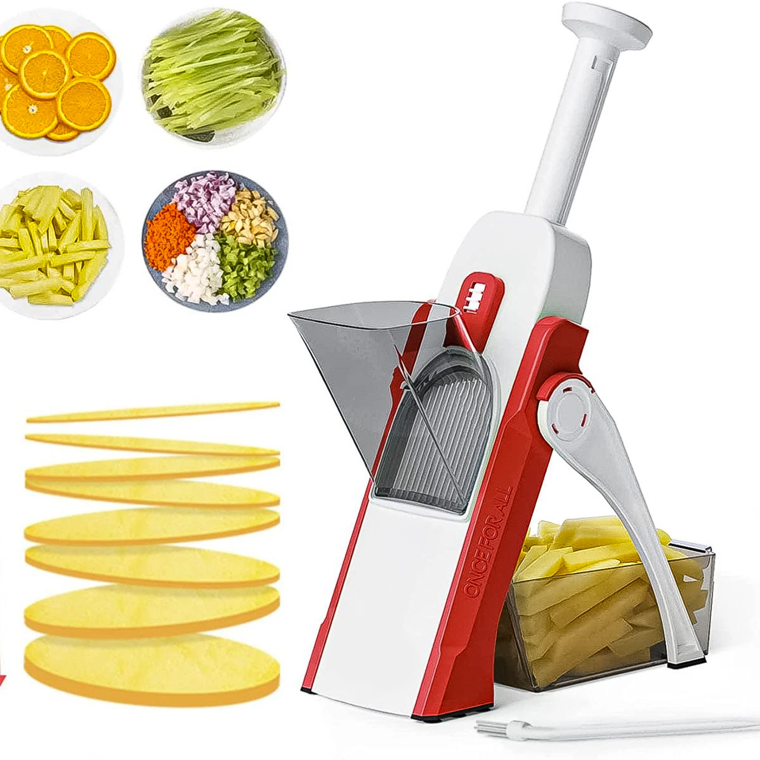 AEX Foldable Mandoline Slicer Adjustable Vegetable Chopper with Safety Lock
Opens in a new window or