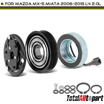 A/C AC Compressor Clutch Kit with 6 Grooves for Mazda MX-5 Miata